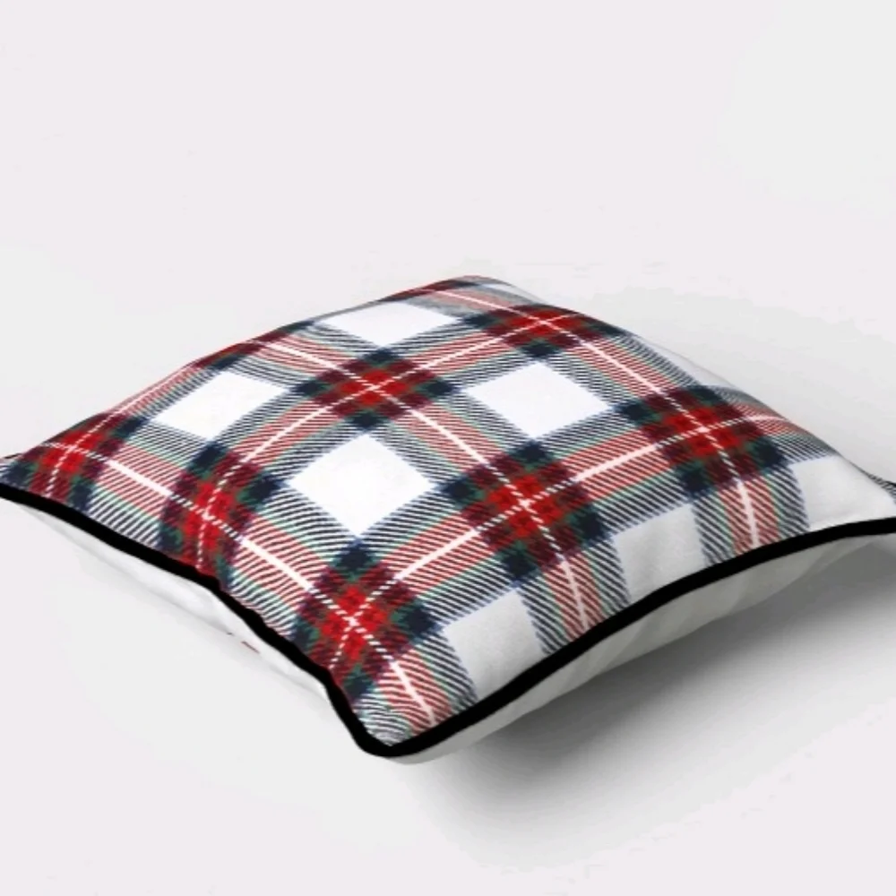 Set of 2 16x16 Farm Fresh Christmas Tree/Plaid Holiday Pillows